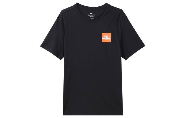 Nike Nike T Shirts Men's Black Crew Neck Moderate Straight Fit