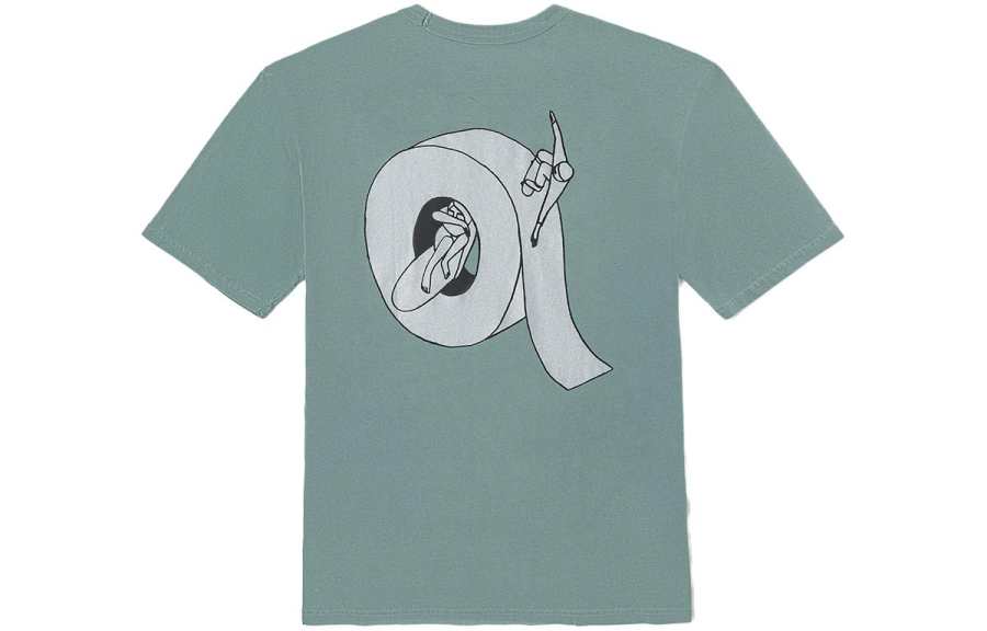 Vans T Shirts Unisex Green Crew Neck Moderate Straight Fit