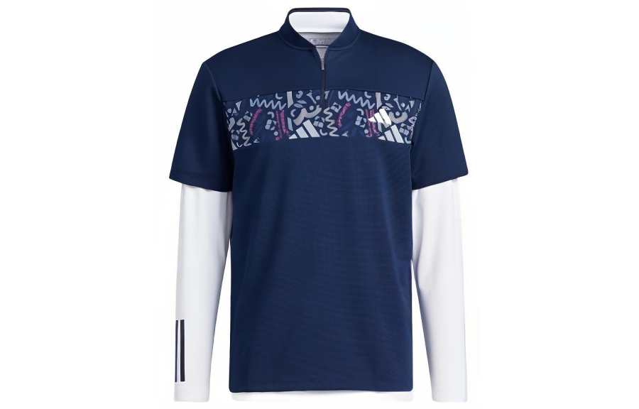 Adidas Adidas T Shirts Men's Marine Blue V Neck Moderate Straight Fit
