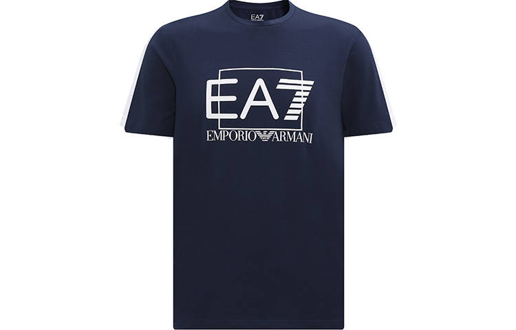 EMPORIO ARMANI EA7 SS23 T Shirt Men's Navy Blue
