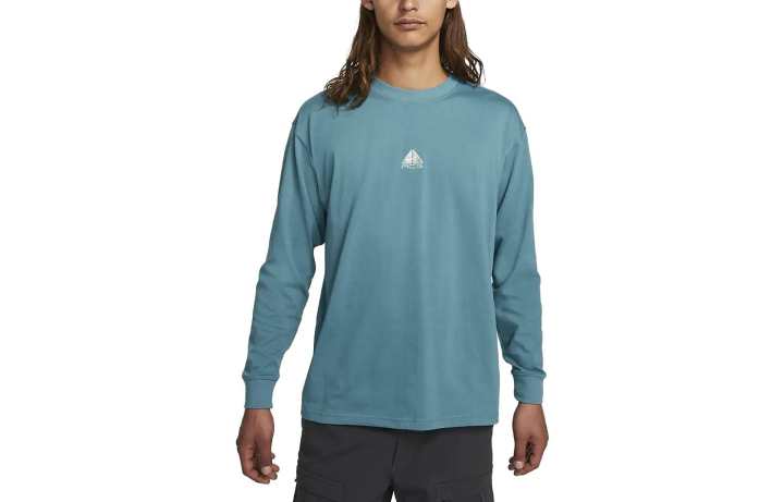 Nike Nike T Shirts Men's Turquoise Crew Neck Moderate Straight Fit