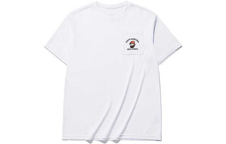 Anta Straight Fit T Shirt Unisex White Couple's