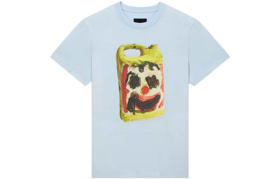 Givenchy Givenchy T Shirts Men's Light Blue Crew Neck Moderate Straight Fit