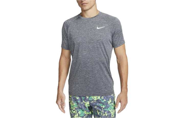 Nike Nike T Shirts Men's Gray Crew Neck Moderate Straight Fit