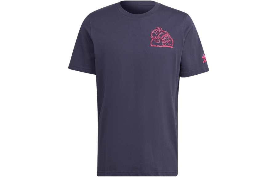 Adidas Originals Set in Sleeve T Shirt Unisex Navy Blue