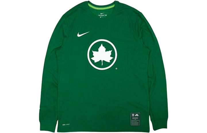 Nike Nike T Shirts Men's Green Crew Neck Moderate Straight Fit