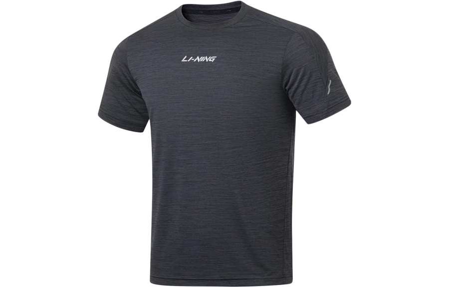 Li-Ning Li Ning Fitness Series T Shirt Men's Black Heather Gray