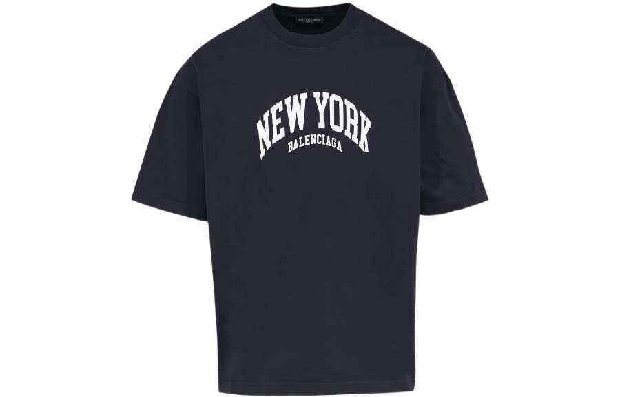 Balenciaga SS22 T Shirt Regular Fit Men's Navy Blue