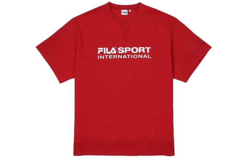 FILA T Shirts Men's Red Crew Neck Moderate