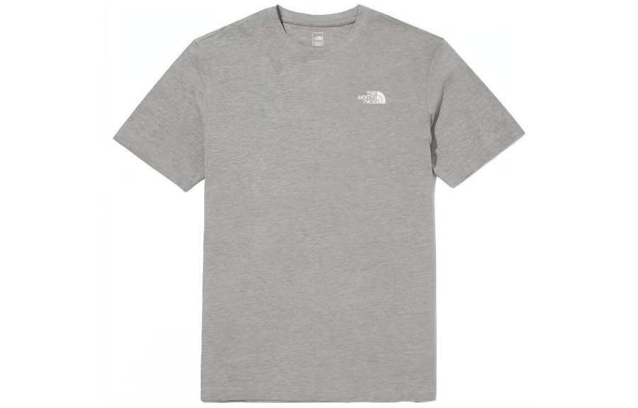 THE NORTH FACE T Shirts Unisex Gray Crew Neck Moderate Straight Fit