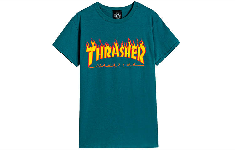 Thrasher Thrasher T Shirt US Version Unisex Lake Blue