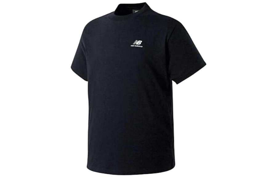 New Balance New Balance T Shirts Men's Black Crew Neck Moderate Straight Fit