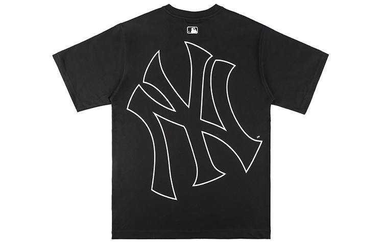MLB New York Yankees T Shirts Unisex Black Crew Neck Moderate