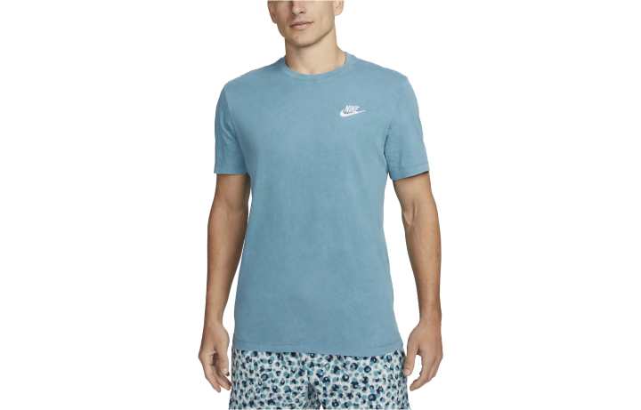 Nike Nike T Shirts Men's Blue Crew Neck Moderate Straight Fit