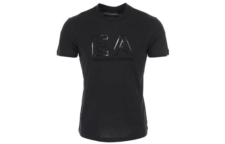 EMPORIO ARMANI T Shirts Men's Black Crew Neck Moderate
