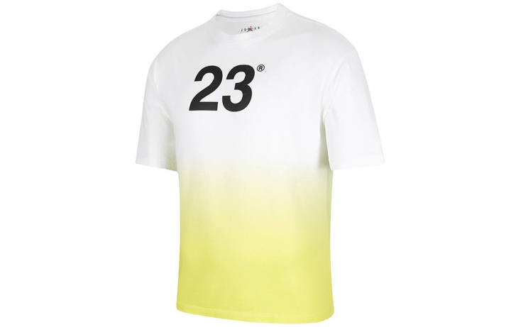 Jordan Jordan T Shirts Men's White Crew Neck Moderate Straight Fit