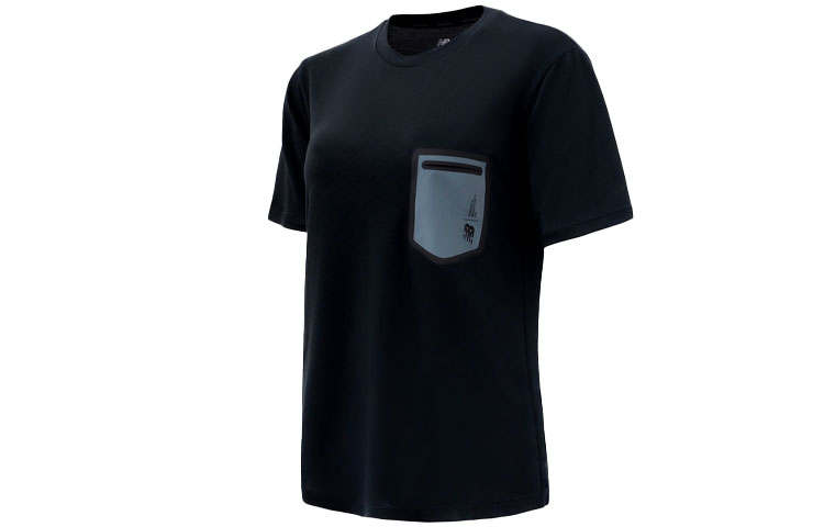 New Balance New Balance T Shirts Men's Black Crew Neck Moderate Straight Fit