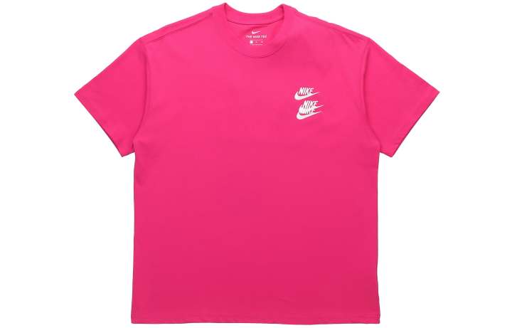 Nike Nike T Shirts Men's Dark Pink Crew Neck Moderate Straight Fit