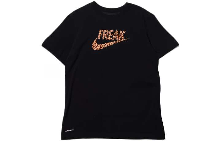 Nike Nike T Shirts Men's Black Crew Neck Moderate Straight Fit