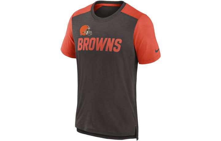 Nike Nike T Shirts Men's Brown Crew Neck Moderate Straight Fit