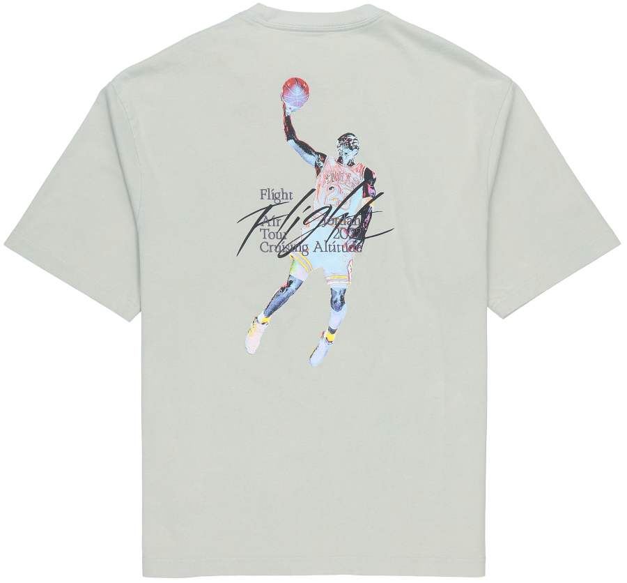 Jordan Jordan T Shirts Men's Aqua Blue Crew Neck Moderate Straight Fit