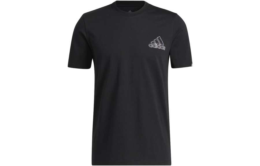 Adidas Adidas T Shirts Men's Black Crew Neck Moderate Straight Fit