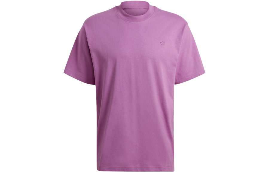 Adidas Adidas T Shirts Men's Purple Crew Neck Moderate Straight Fit
