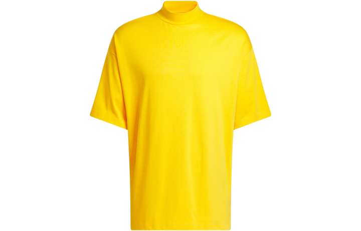 Adidas Adidas T Shirts Men's Yellow Half Turtleneck Moderate Straight Fit