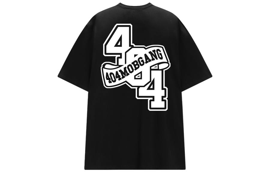 404MOB GANG T Shirts Unisex Crew Neck Moderate