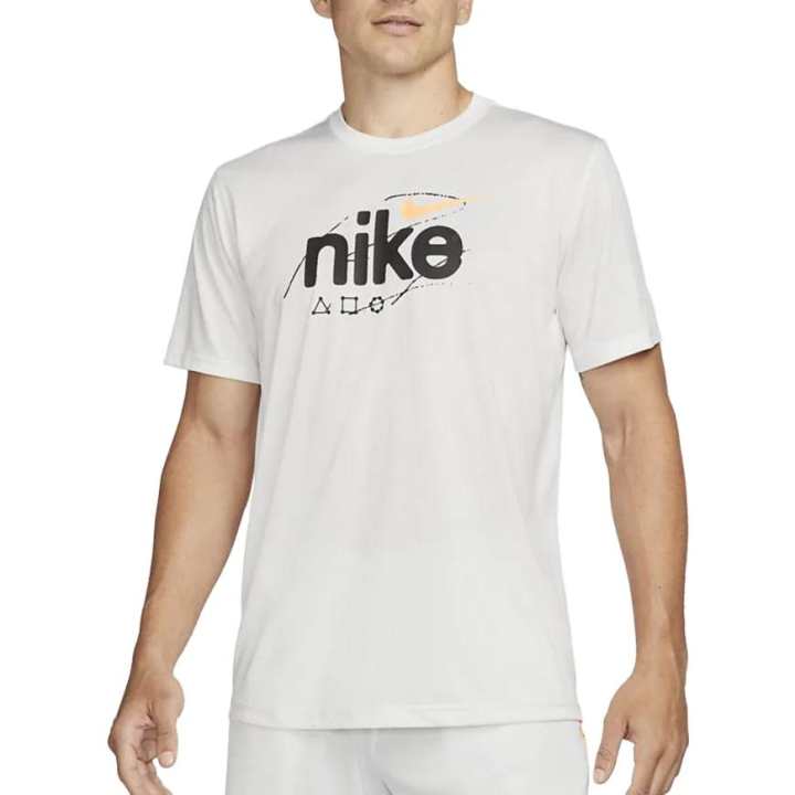 Nike Nike T Shirts Men's White Crew Neck Moderate Straight Fit
