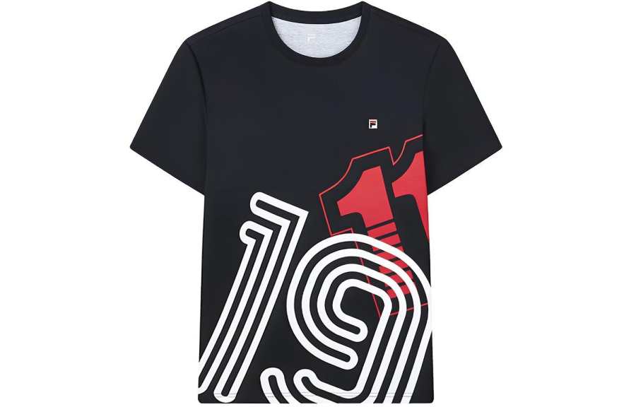 FILA T Shirts Men's Legend Blue Crew Neck Moderate Straight Fit