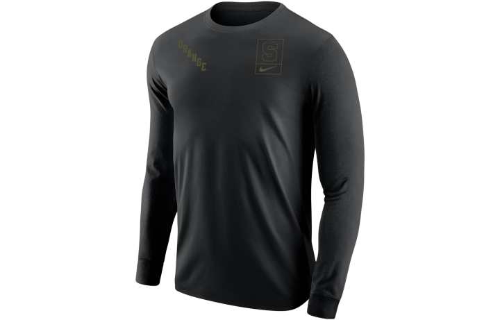 Nike Nike T Shirts Men's Black Crew Neck Moderate Straight Fit