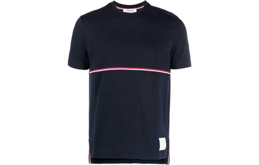 THOM BROWNE Rwb Striped Crewneck T Shirt