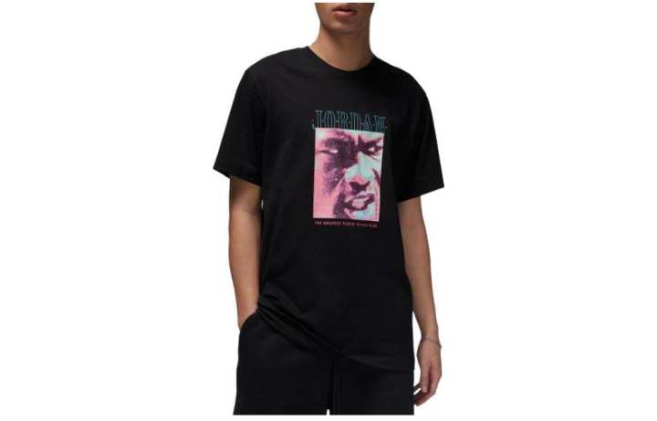 Jordan Jordan T Shirts Men's Black Crew Neck Moderate