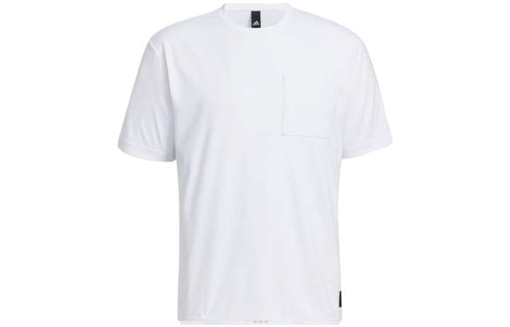 Adidas Adidas T Shirts Men's White Crew Neck Moderate Straight Fit