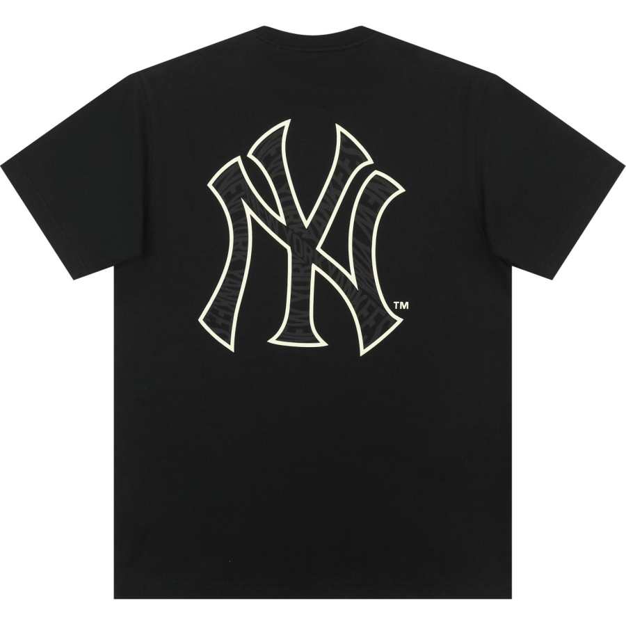 New Era New Era New Era X MLB T Shirt Couple, Trendy And Versatile Unisex Black
