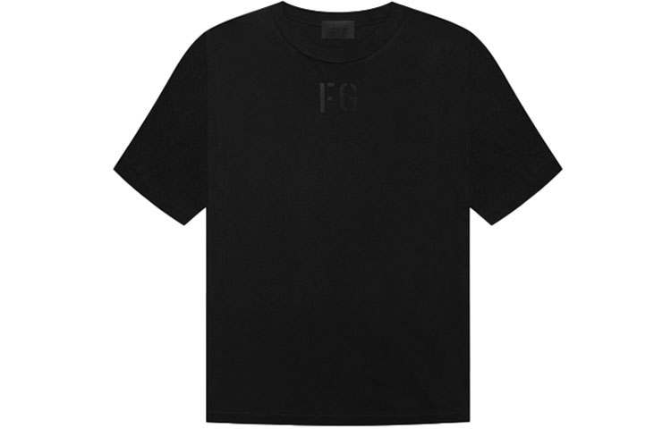 Fear Of God Fg Textured Velvet Logo T Shirt