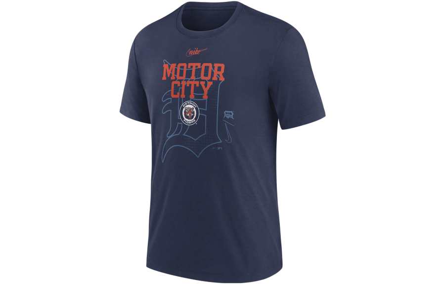 Nike Nike T Shirts Men's Marine Blue Crew Neck Moderate Straight Fit