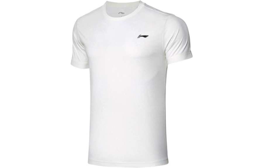 Li-Ning Li Ning T Shirts Men's Crew Neck Moderate Straight Fit