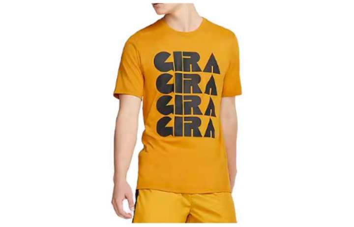 Nike Nike T Shirts Unisex Yellow Crew Neck Moderate Straight Fit