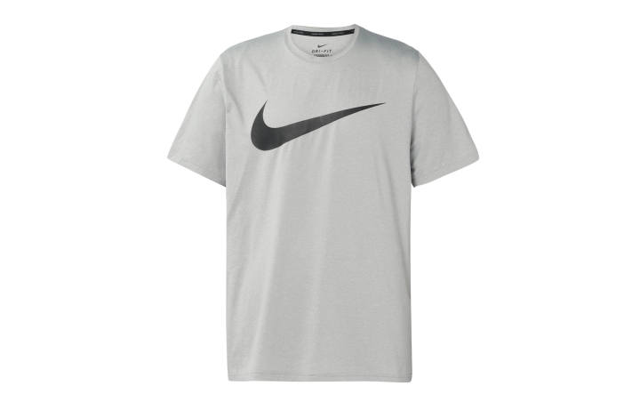 Nike Nike T Shirts Men's Gray Black Crew Neck Moderate Straight Fit