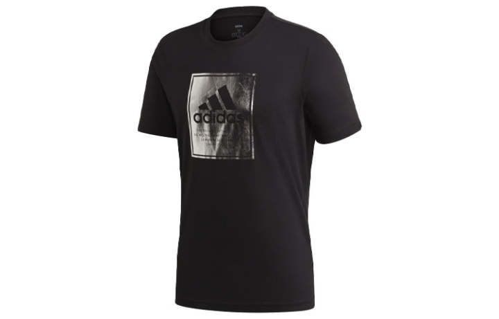 Adidas Adidas T Shirts Men's Black Crew Neck Moderate Straight Fit