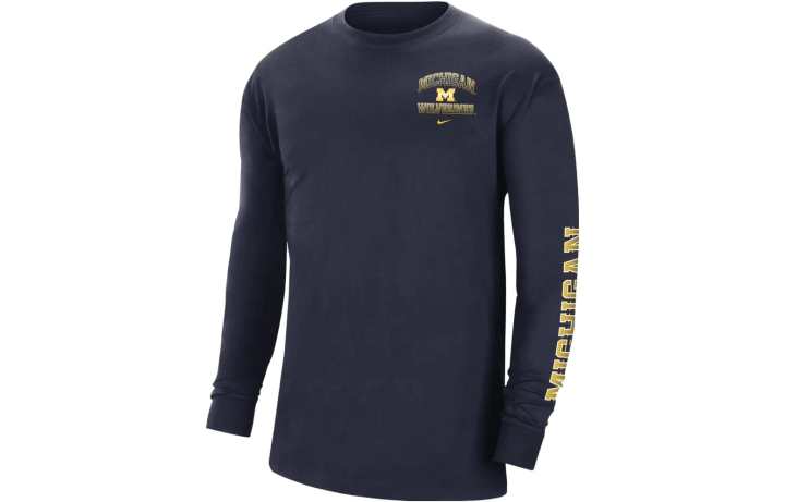 Nike Nike T Shirts Men's Marine Blue Crew Neck Moderate Straight Fit