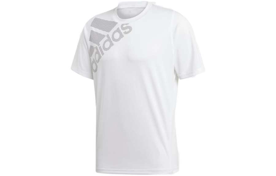 Adidas Adidas T Shirts Men's White Crew Neck Moderate Straight Fit