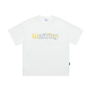 WAITINGWAVE T Shirts Unisex Crew Neck Thin Straight Fit
