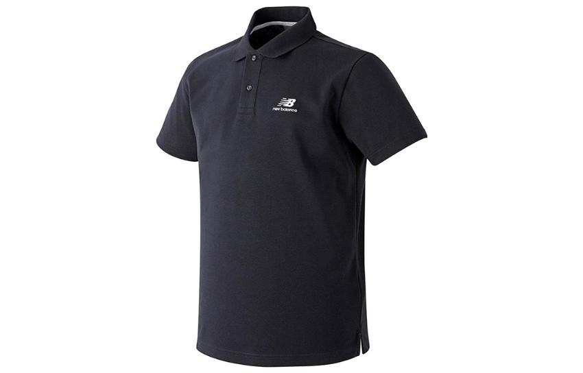 New Balance New Balance T Shirts Men's Black Crew Neck Moderate Straight Fit