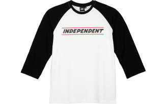 INDEPENDENT Raglan Sleeve T Shirt Unisex White