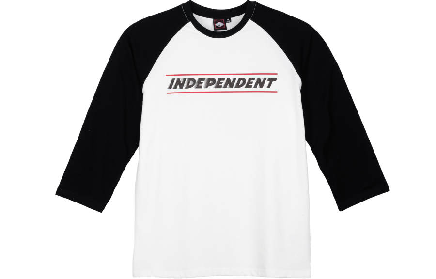 INDEPENDENT Raglan Sleeve T Shirt Unisex White