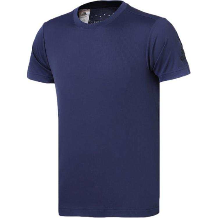 Adidas Adidas T Shirts Men's Blue Crew Neck Moderate Straight Fit