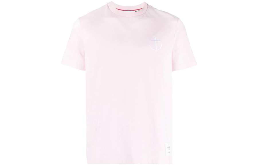 THOM BROWNE Anchor Embroidered Crewneck T Shirt